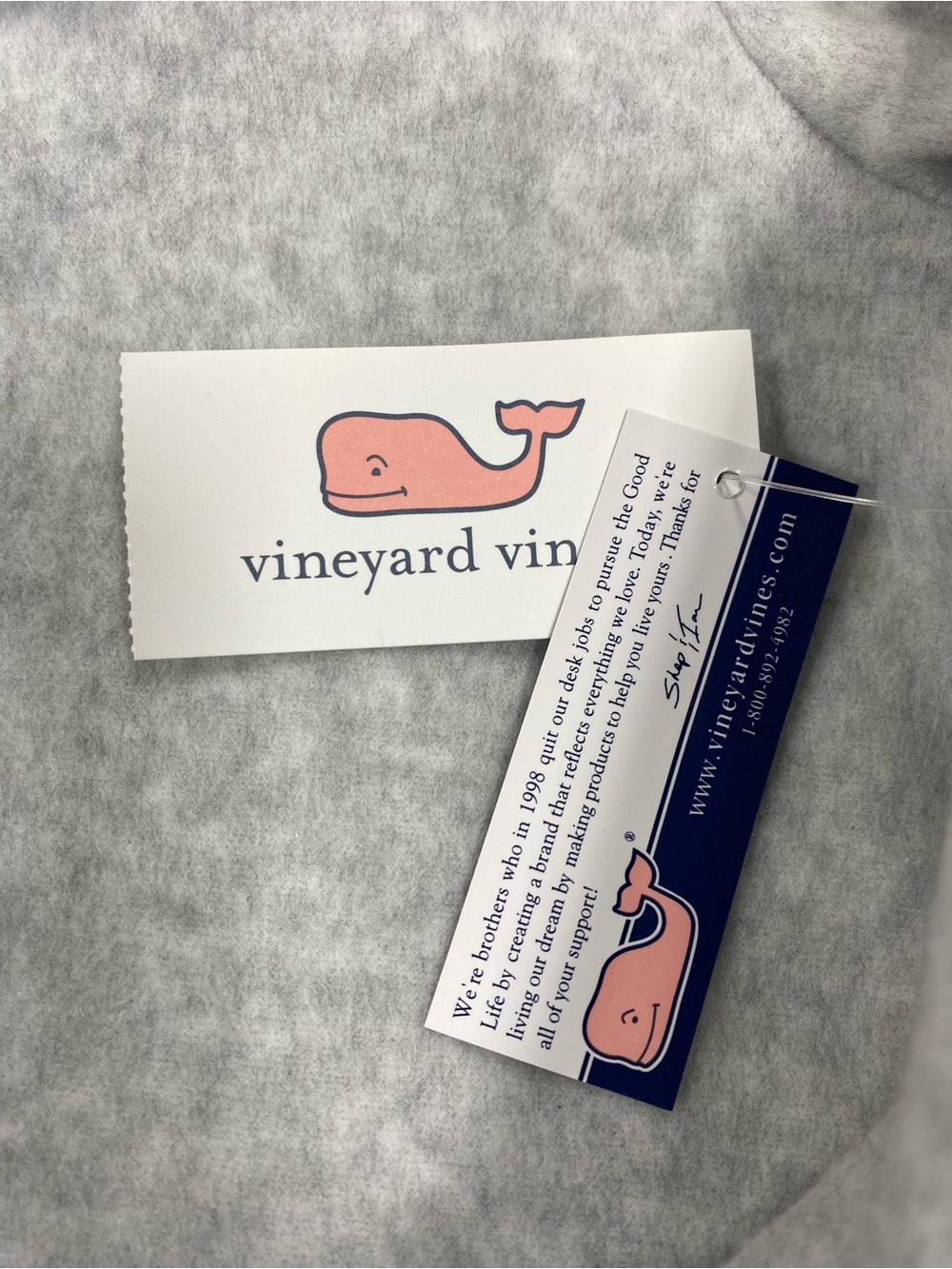 Vineyard Vines Heather Gray Fleece Pullover with Mint Trim NWT - Picture 4 of 9